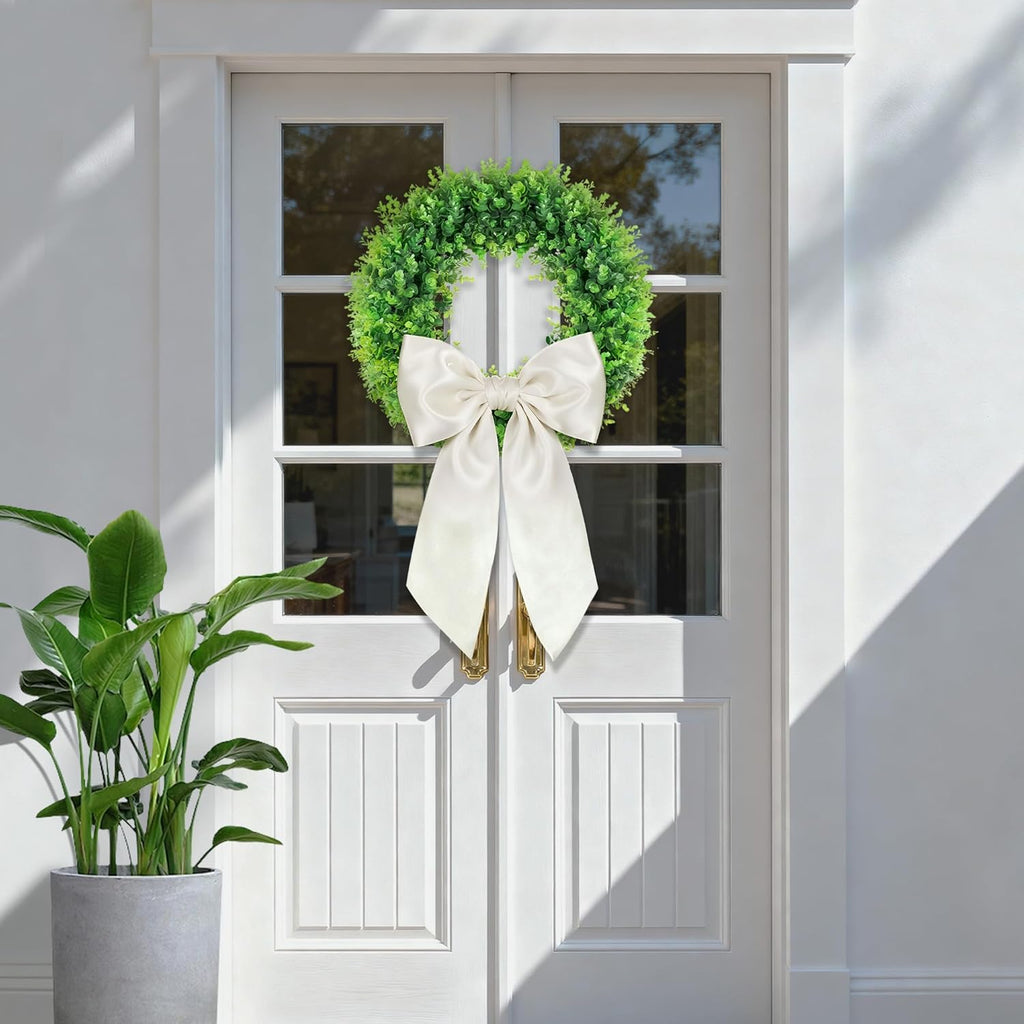 Pinkpum 20'' Eucalyptus Wreath for Front Door, Porch, Window - Green Decor for Home, Farmhouse - Spring, Summer, Fall, All Seasons