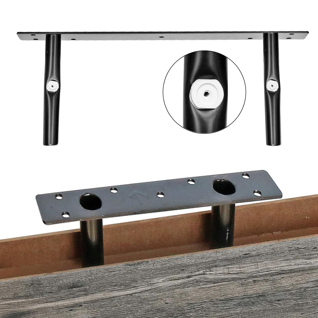 QEEIG Bathroom Shelves Over Toilet - Wall Mounted Floating Shelves Toilet Paper Storage Small Farmhouse Decor Shelf 16 inch Set of 3, Rustic Brown (019-BN3)