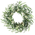 Pinkpum 20'' Eucalyptus Wreath for Front Door, Porch, Window - Green Decor for Home, Farmhouse - Spring, Summer, Fall, All Seasons
